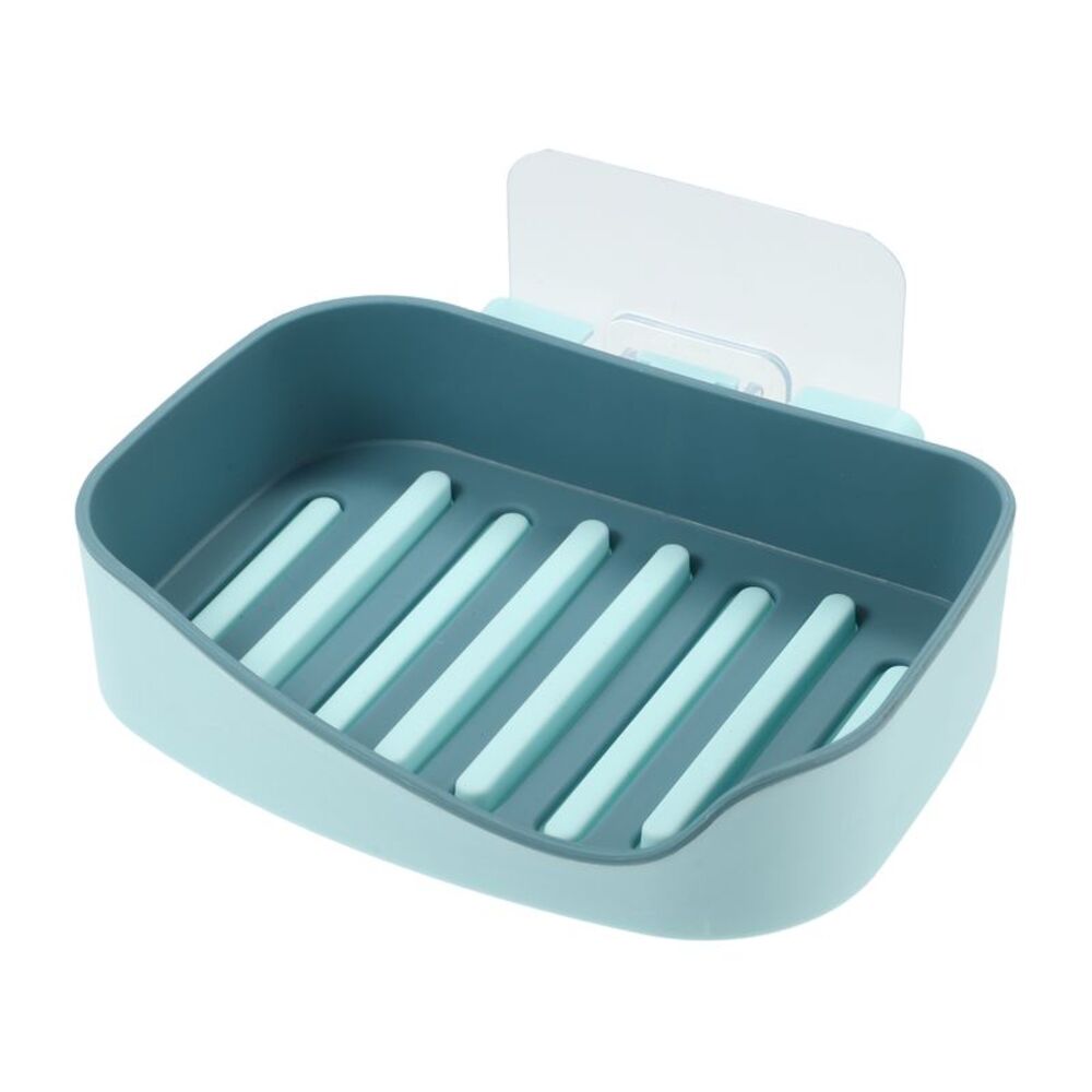 1 Pc Soap Dish, Keep Soap Dry, Drill Free Soap Holder, for Home Blue